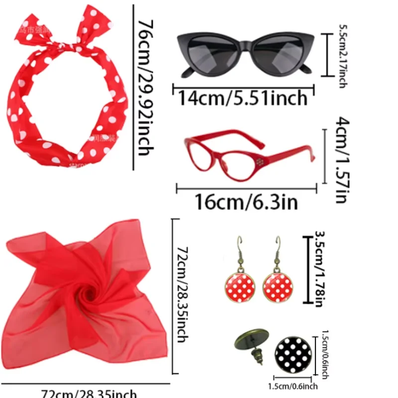 Los disfraces y disfraces temáticos de los años 50 de PESENAR son adecuados para carnavales, Halloween, fiestas y cosplay temáticos de los años 50.