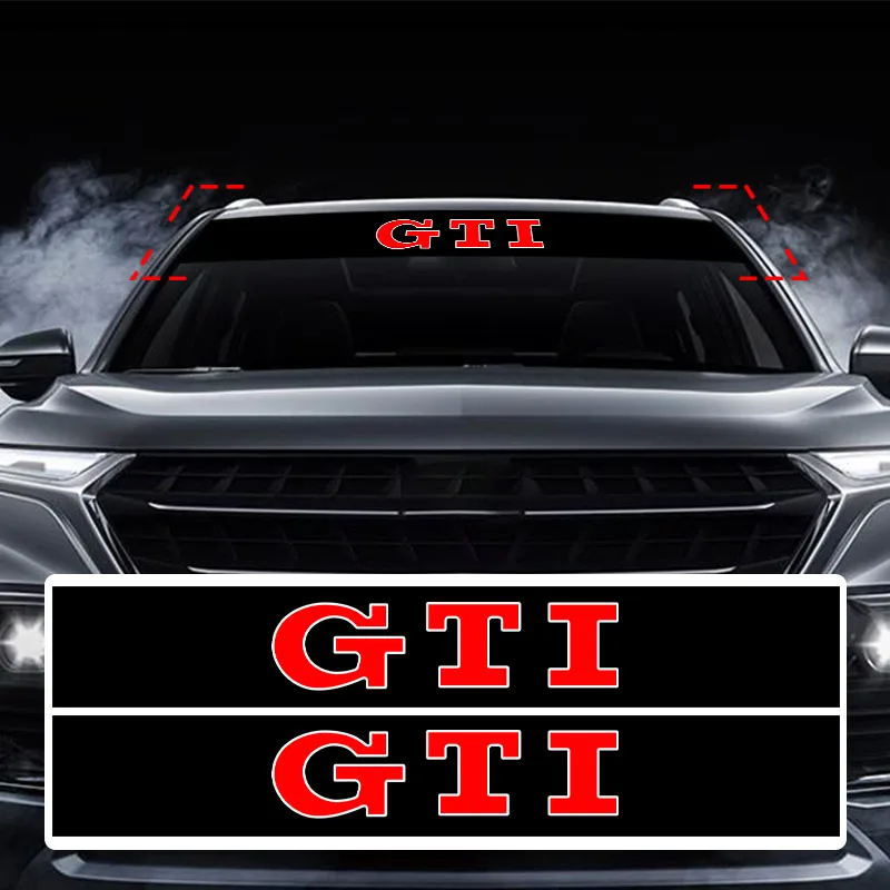 1 unidad de pegatinas decorativas para parabrisas delantero y trasero de coche, para Volkswagen Polo GTI B6 B7 T4 T5 Golf 4 5 6 Tiguan Jetta Gol