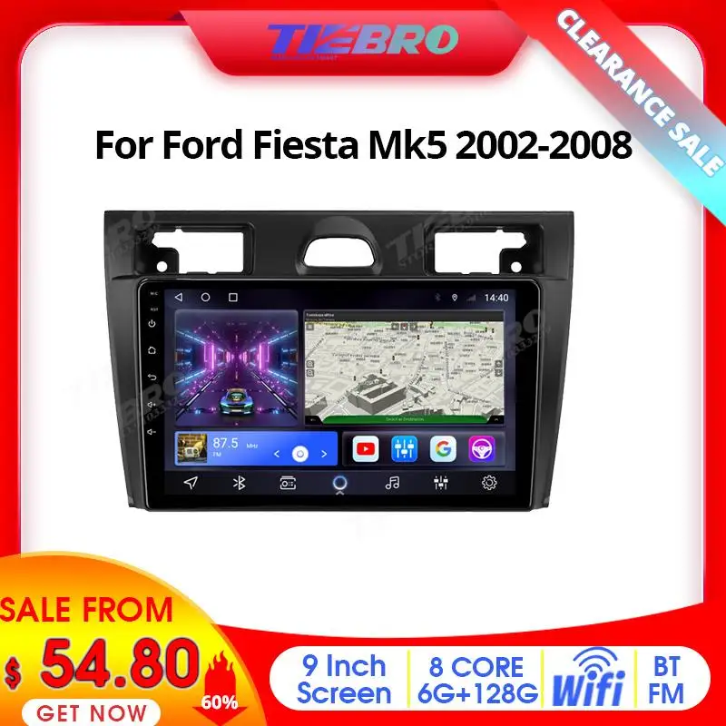 

Tiebro Clearance Sale 60% Discount Car Radio For Ford Fiesta Mk5 2002-2008 2DIN Android10.0 Car Receiver Android Auto Stereo