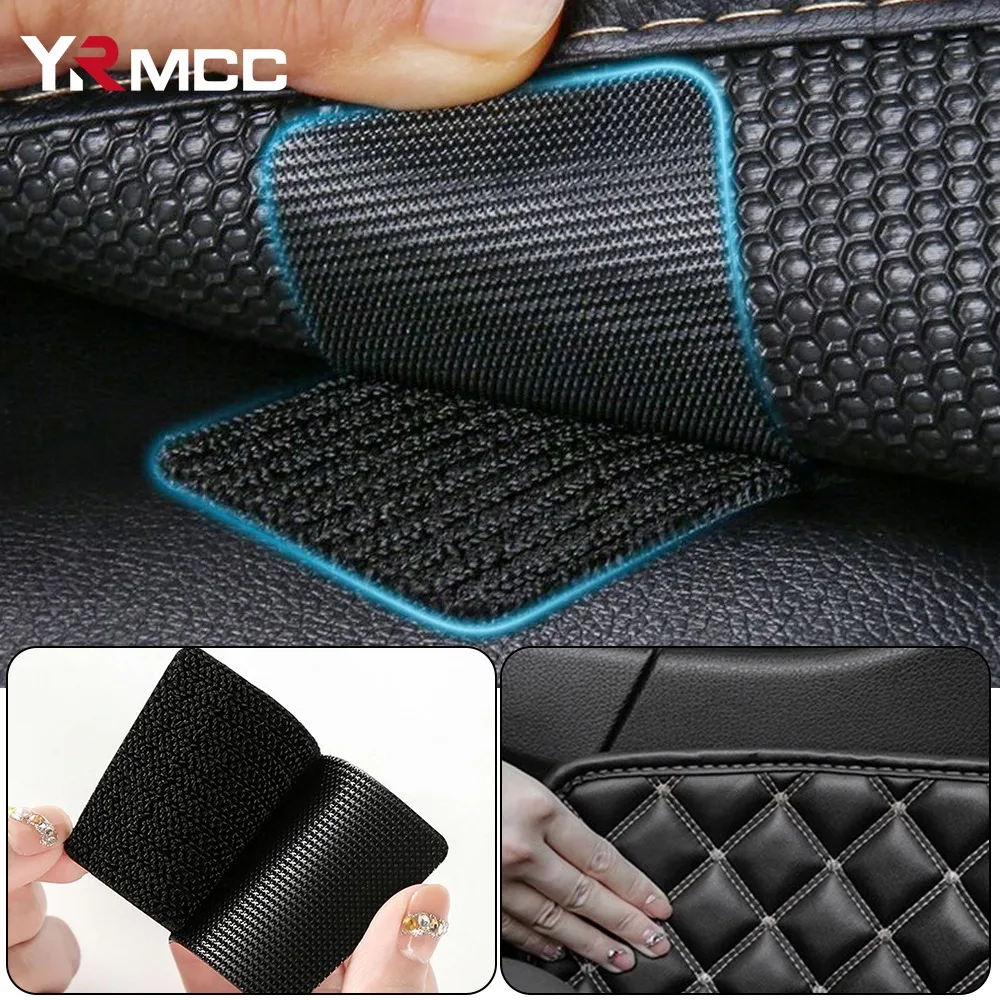 Car Folding Storage Box Fixed Sticker PU Leather Large Capacity Auto Trunk Organizer Cars Stowing Tidying with Non-slip Stickers