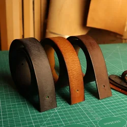 Retro Blank Belt Replacement with Scratched Head Layer Cowhide Leather Strip DIY Buckleless 4MM Thick 3.8CM Width