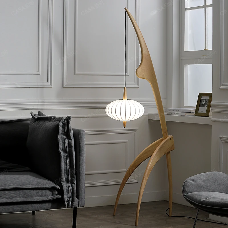 Nordic Style Floor Lamp Minimalist Corner Lantern Diffused Unique Vintage Floor Light Wood Piantana Da Terra Luxury Home Decor