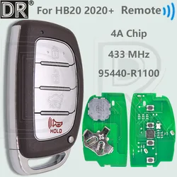 DR 95440-R1100 HB20 4A Chip 433MHz Proximity Car Remote Key For Hyundai HB20 2020 2021 2022 2023