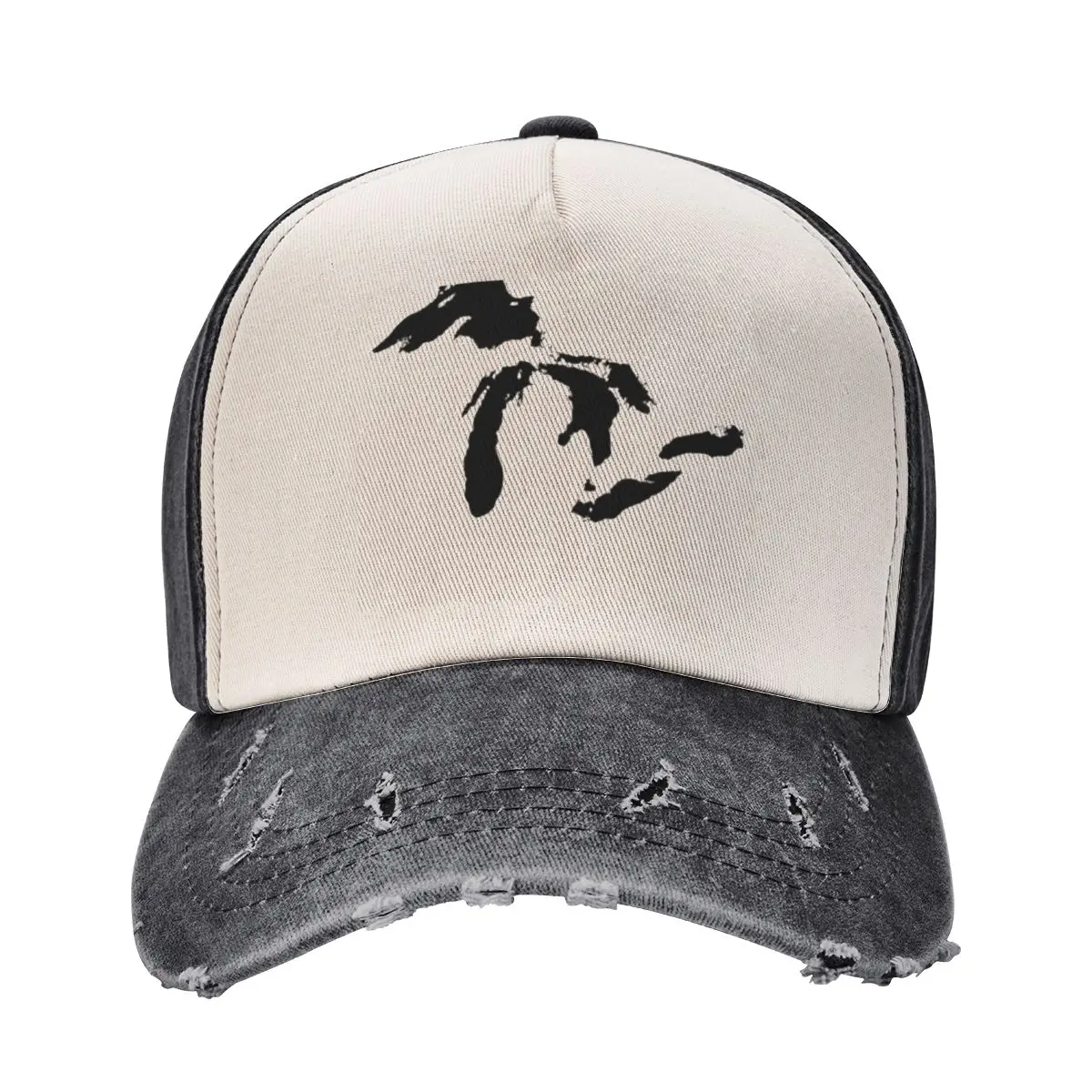 

State of Michigan Great Lakes Water Map Baseball Cap |-F-| Hip Hop Golf Hat Man Sun Hat For Children Women Caps Men's