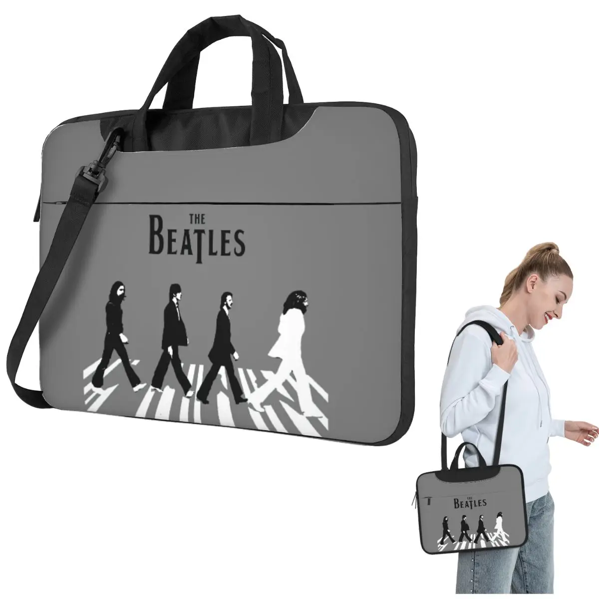 

The Beatle Walking Road Merch Crew Сумка для ноутбука через плечо Сумка для компьютера 13, 14, 15,6-дюймовая сумка для ноутбука Macbook Pro