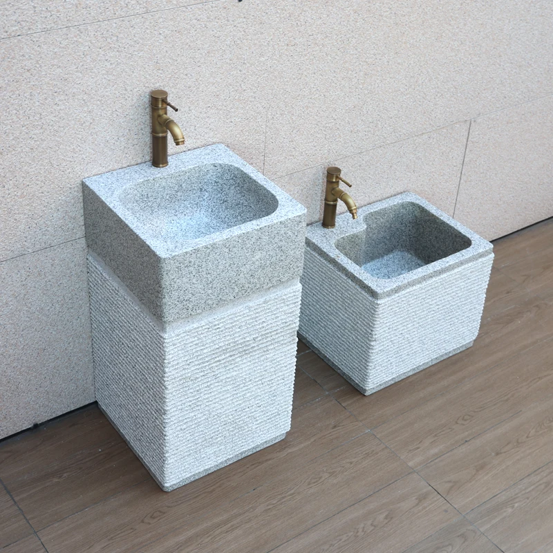 

Outdoor granite washbasin, courtyard integrated pool, natural whole stone column basin, garden washbasin, balcony