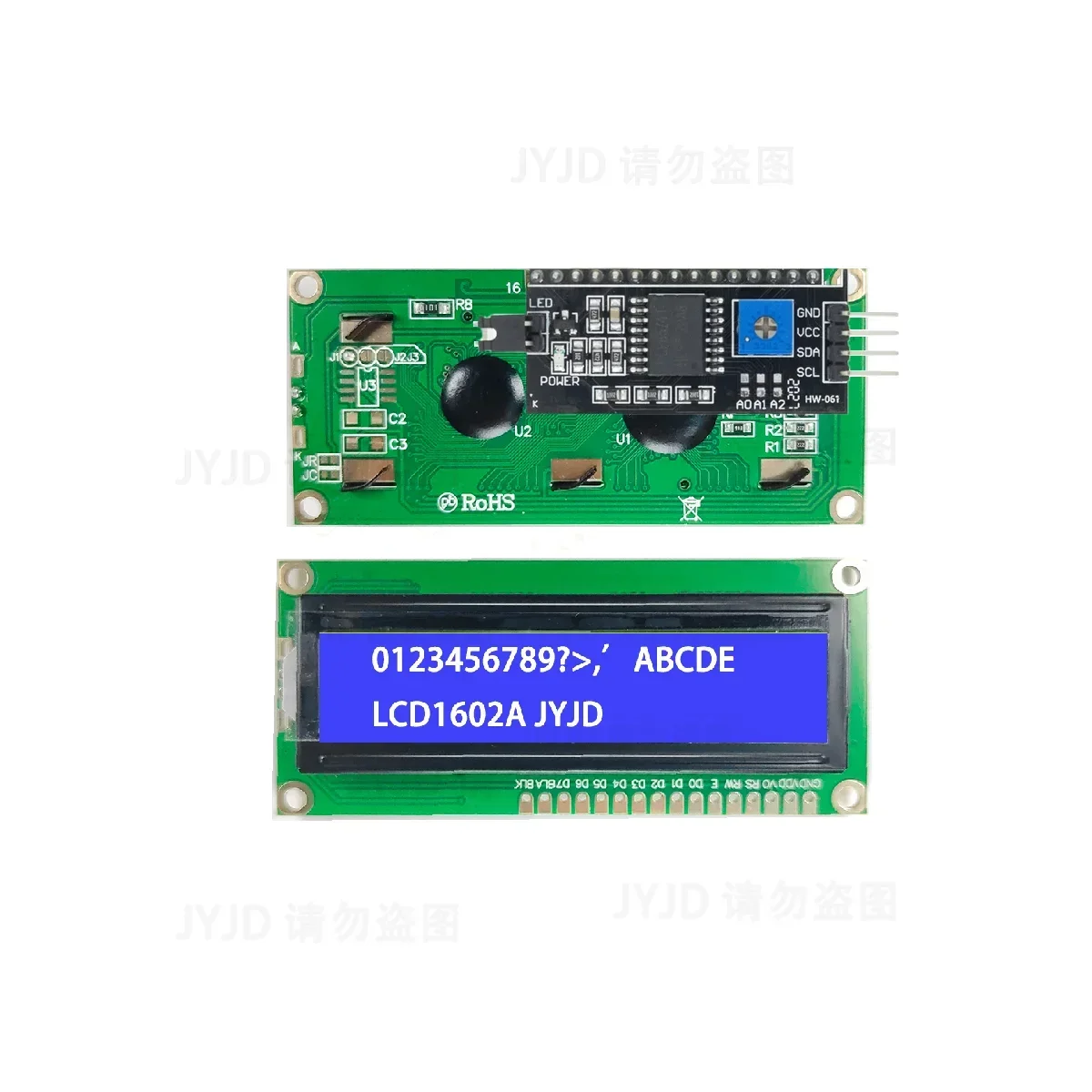 LCD1602+I2C 1602 16x2 1602A Blue/Green screen HD44780 Character LCD /w IIC/I2C Serial Interface Adapter Module For Arduino