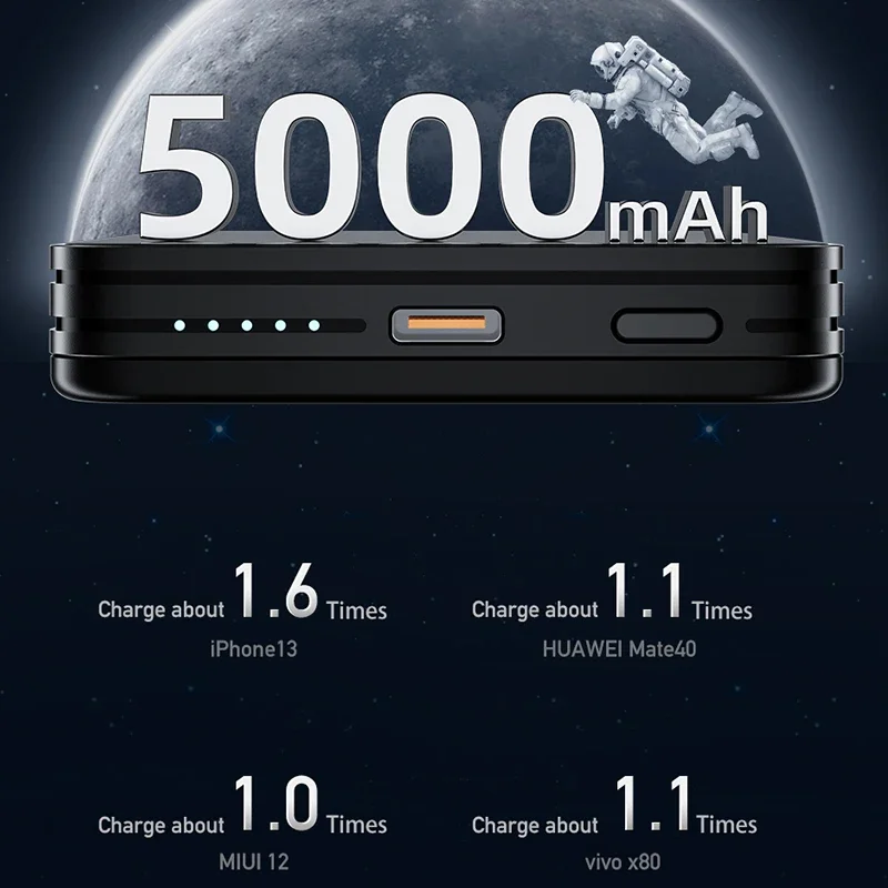 Awei PD20W магнитный беспроводной внешний аккумулятор 5000 мАч P153K для телефонов iOS и Android Портативный мини внешний аккумулятор быстрая зарядка Внешняя батарея