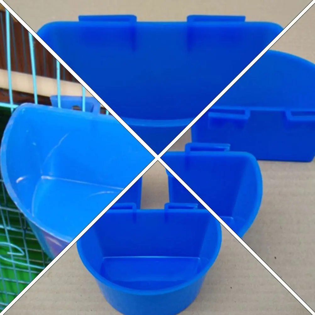

10Pcs Thicken Plastic Pigeon Feeders Semicircle Hanging Cage Bowl Foldable Bird Water Food Feeder Bird Water Cups
