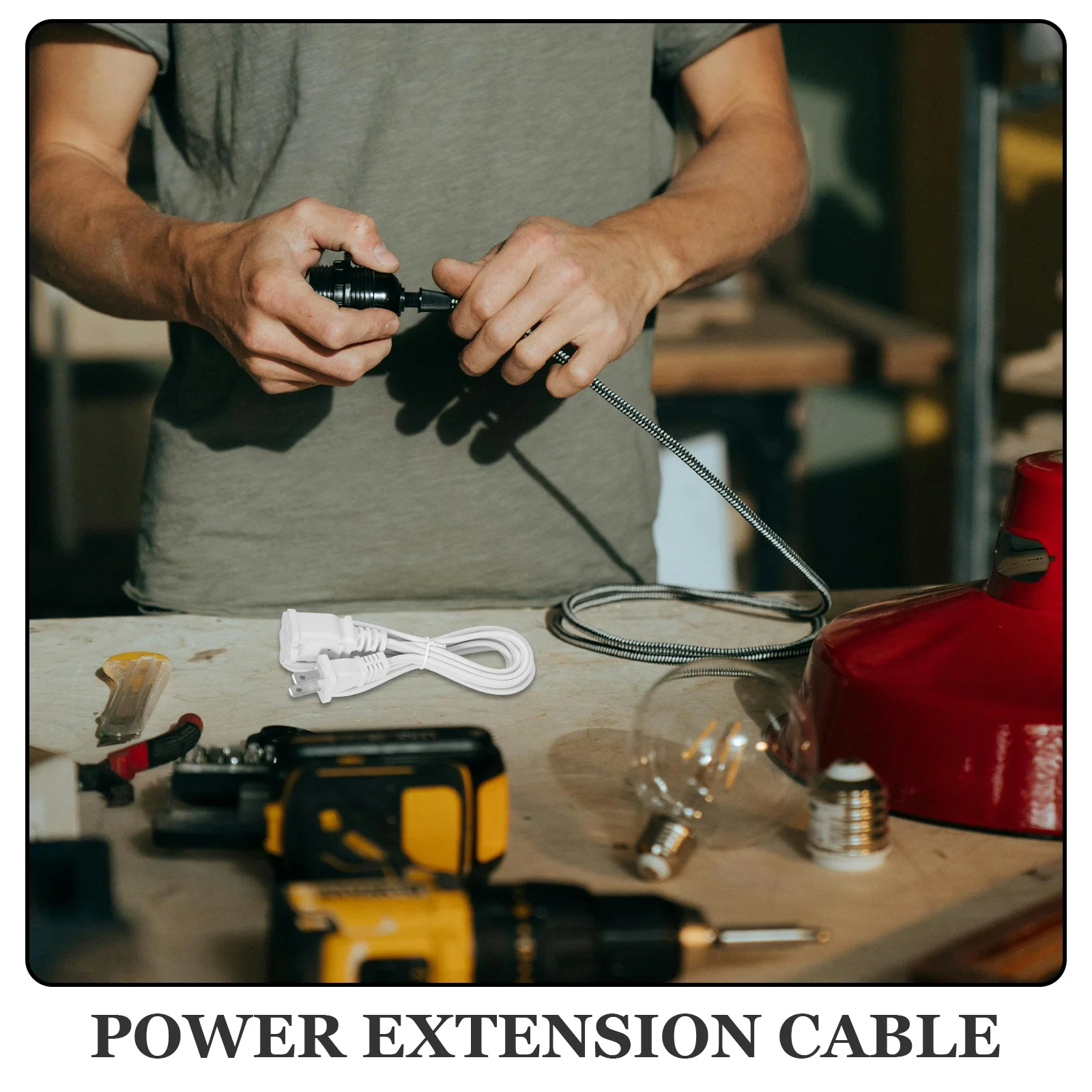 

Power Extension Cable Dual Outlet 15m Long 2-Prong Us Plug Electrical Extension Cord Heavy Duty Replacement Pc Power Cable