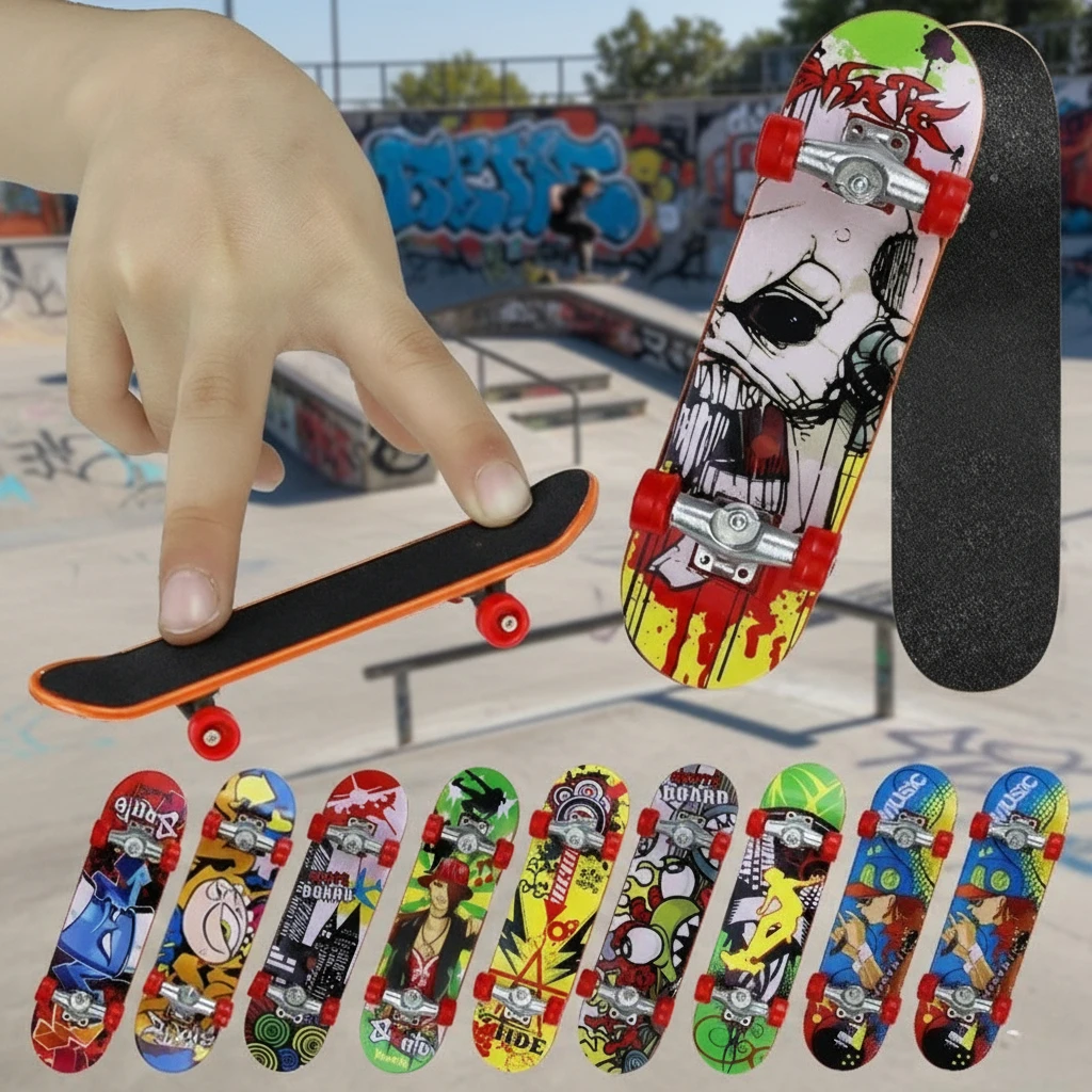 1/3/5PCS Professional Fingerboard Set Alloy Stent Mini Skateboard Toy Cool Sports Plastic Creative Kids Finger Board Skateboard