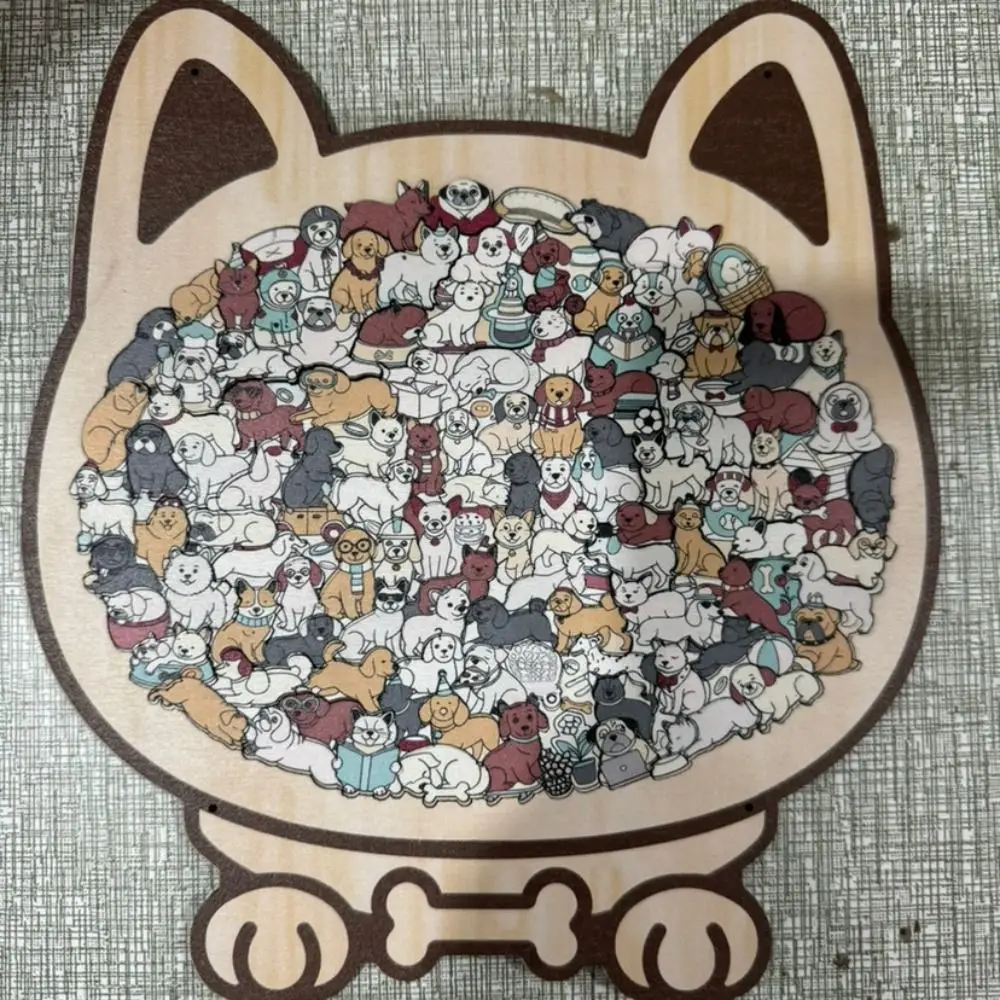 Tierform, Hundeform, Puzzle, frühe Bildung, Denktraining, Welpen, Holzpuzzle, lustiges und schwieriges Puzzle