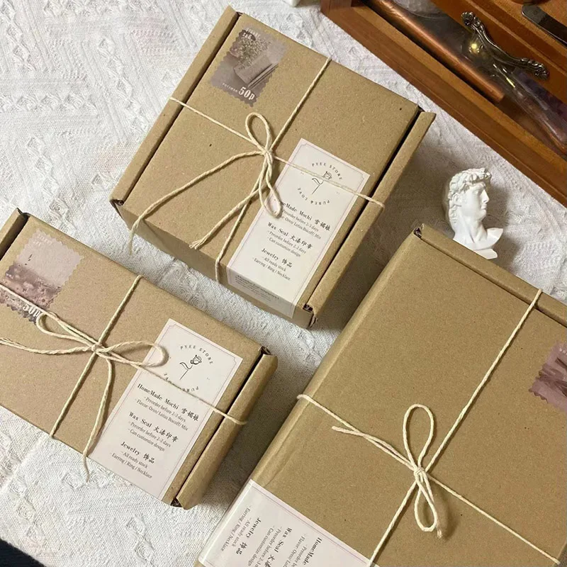 Cajas De cartón para embalaje De pastelería, Cajas De embalaje De regalo para pasteles, caja De regalo De joyería De papel Kraft, Cajas De Empaque, 10/20 piezas