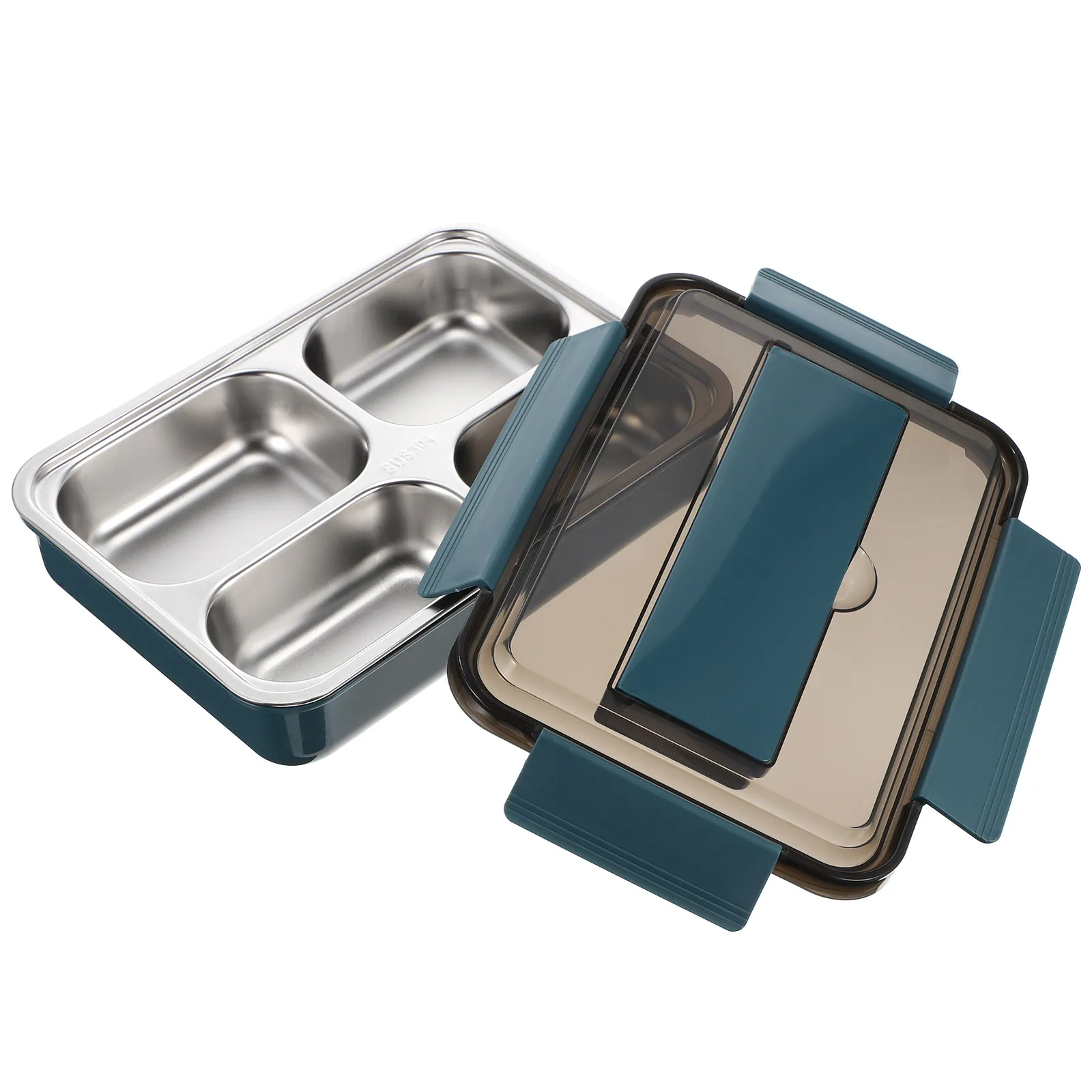 

Ланч-бокс из нержавеющей стали 304 с герметичной крышкой, разделителями, портативный, для школы, работы, пикника, приготовления еды