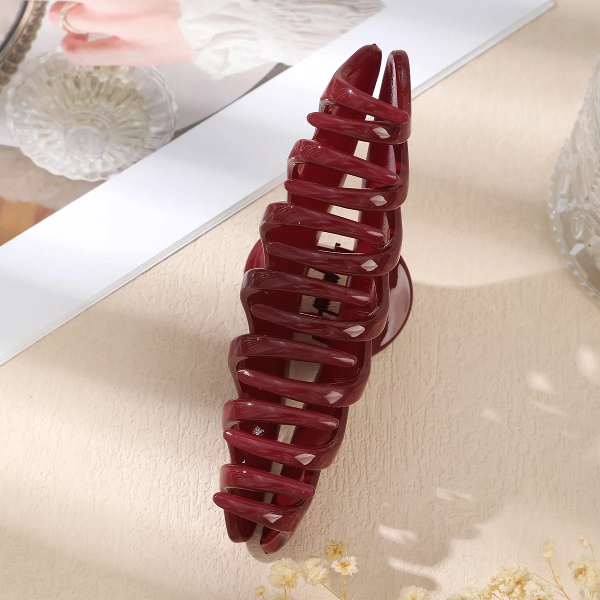 AWAYTR جديد ريترو الكورية مشبك شعر كبير السلطعون مقاطع الشعر القرش كليب دبوس الشعر بسيط موضة إكسسوارات الشعر للفتيات امرأة