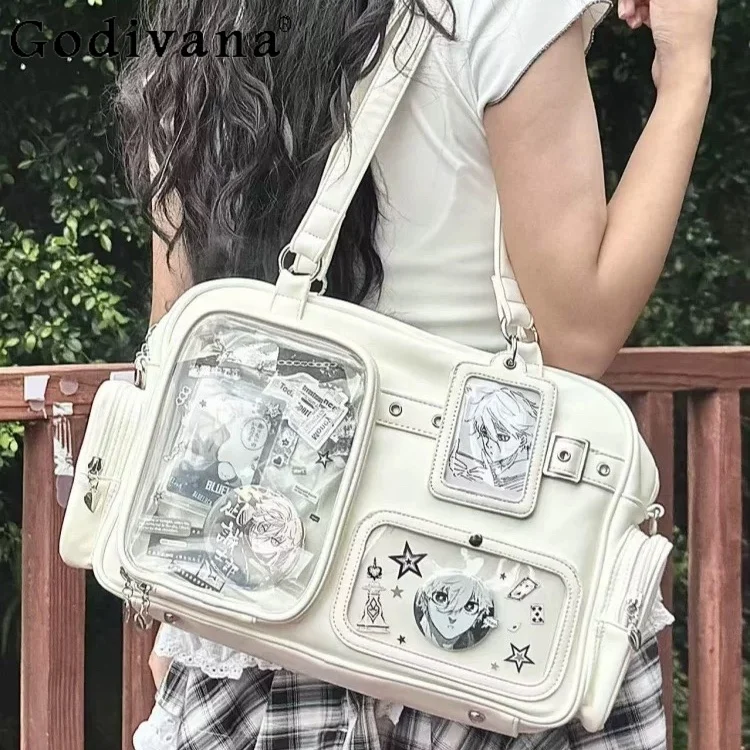 

2D Japanese Original Pain Bag Large Capacity Cute 20cm Doll Bag Daily Commute Casual Single Shoulder Crossbody Bags for Women