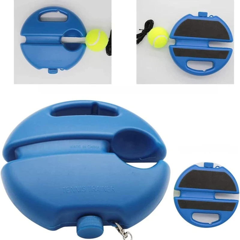 Heavy Duty Tennis Training Aids Base Elastic Rope Ball Practice Self-Duty Rebound Tennis Trainer Partner Sparring Device