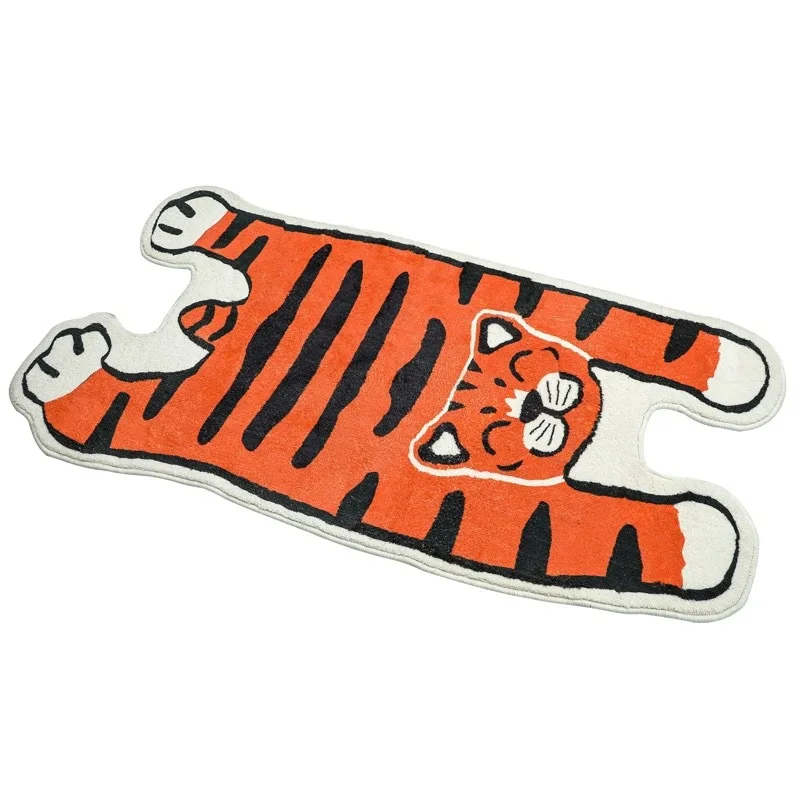 سجادة النمر ديكورات المنزل لطيف الكرتون طاولات القهوة لغرفة المعيشة البساط المضادة للانزلاق غرفة نوم السرير الطابق ماصة حمام حصيرة