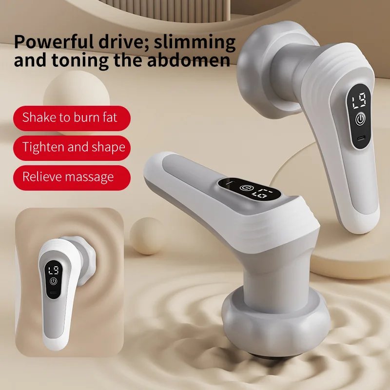 Handheld Wireless Electric Massage Vibration Fat Slinger, Portable Full Body Massage Meridian Dredging Vibration Plate Fitness