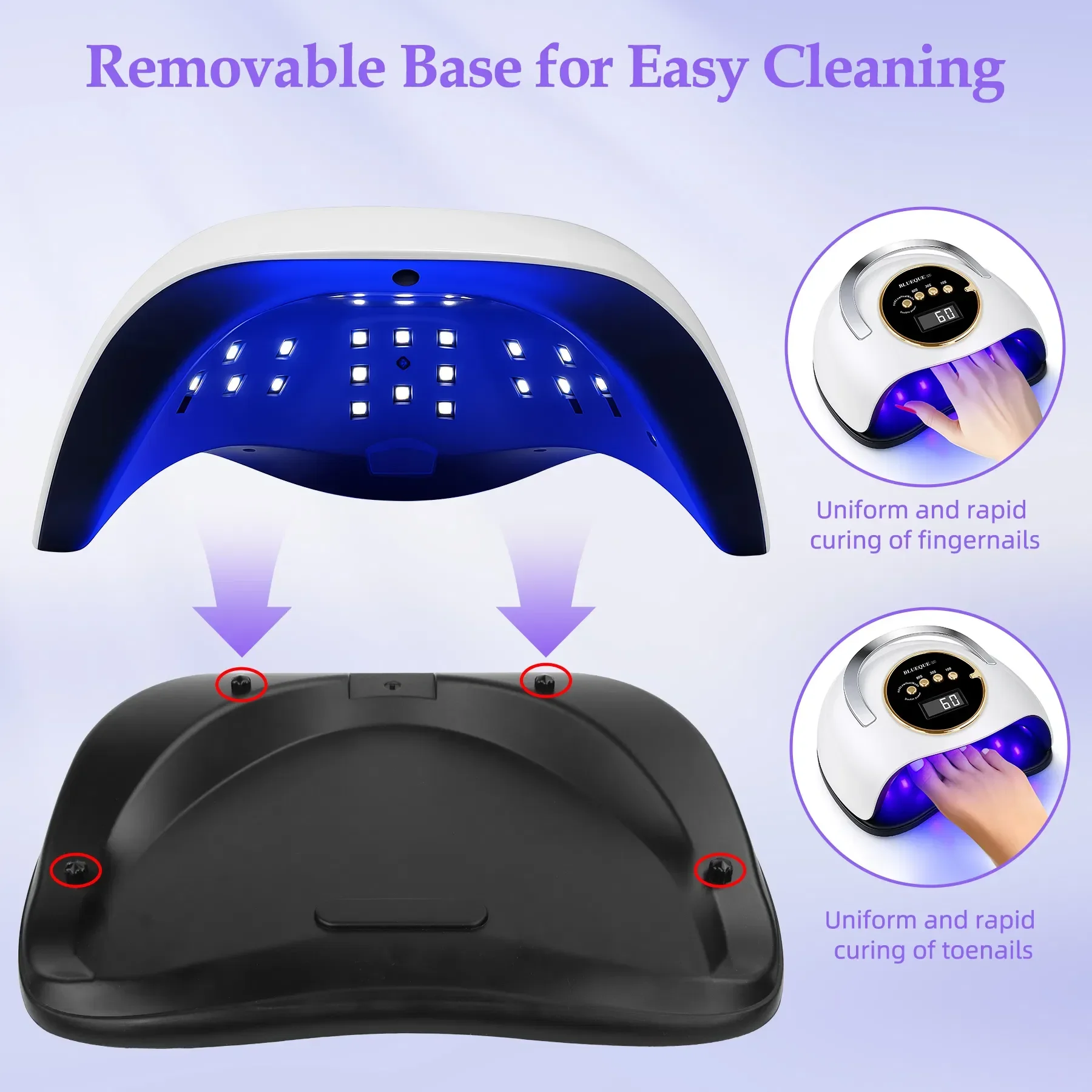 Profesjonalna lampa do suszenia paznokci z czujnikiem podczerwieni LED do szybkiego utwardzania wszystkich lakierów UV do paznokci Narzędzia do suszenia paznokci w salonie