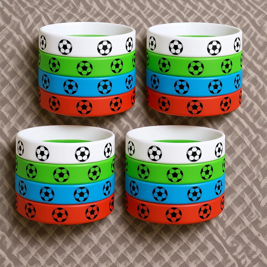 16 قطعة من أساور معصم كرة القدم من السيليكون، أساور رياضية قابلة للتمدد، توريد المشجعين، ملحقات كرة القدم المقاومة للاهتراء #1