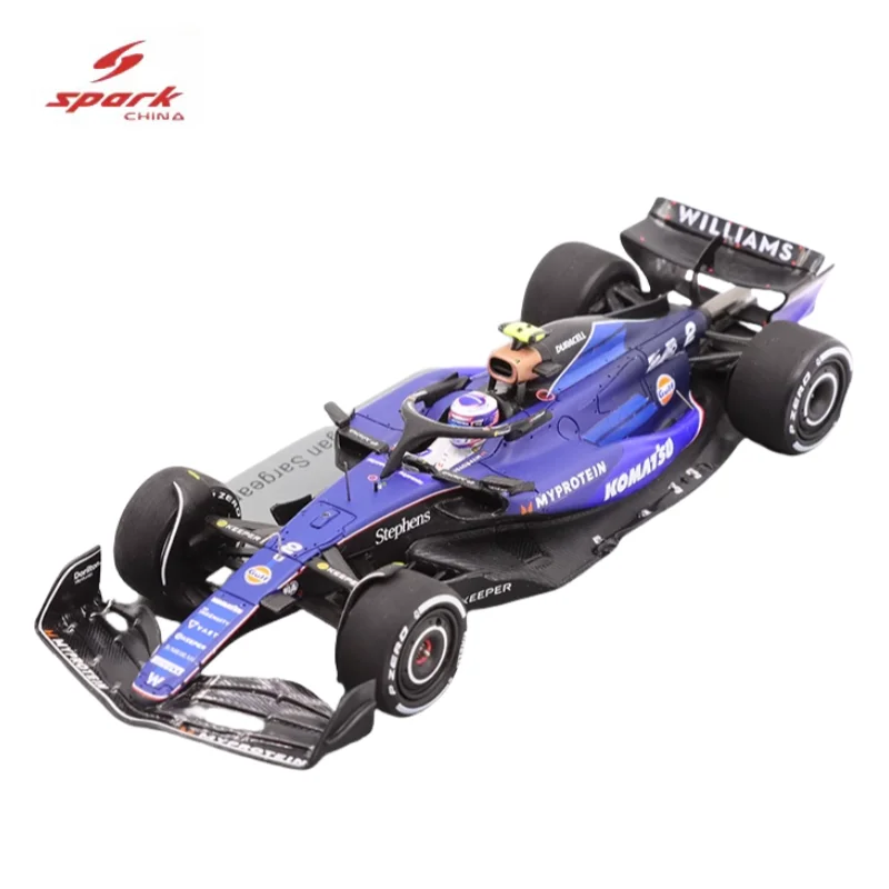 Spark 1/43 Williams FW46 Logan Romagna Grand Prix 2024 resin static model, a children's collection, a holiday gift for friends.