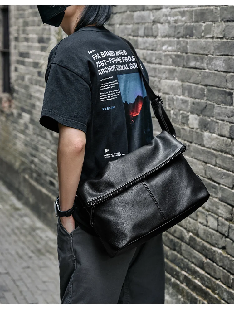 

Корейская большая сумка на одно плечо Capaci, повседневная пригородная сумка через плечо, мужская сумка почтальона в стиле ретро, большая сумка