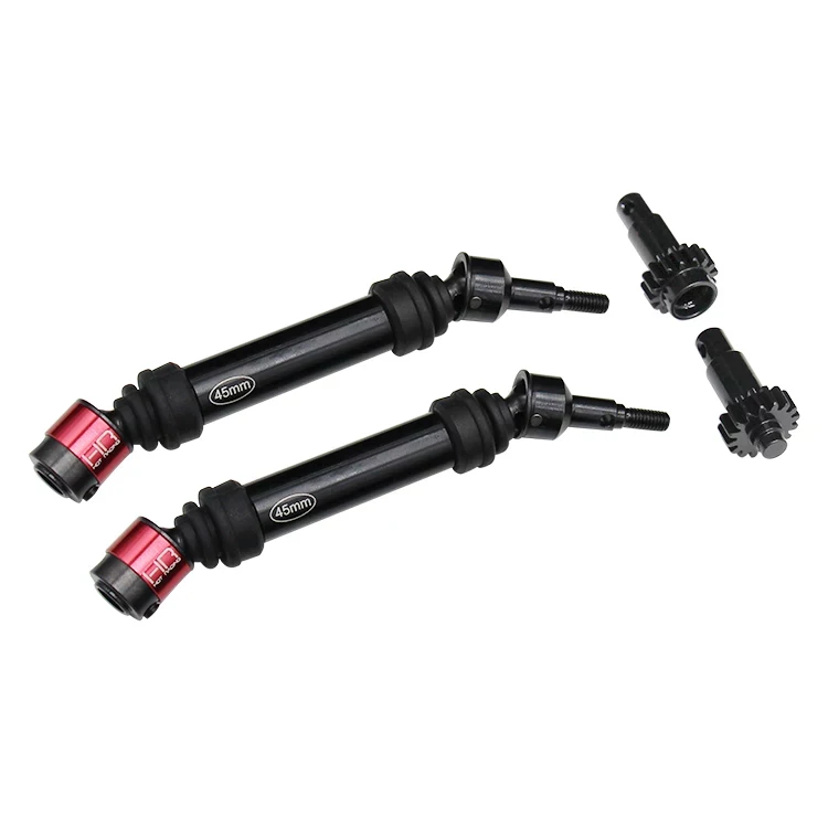 Hot Racing Hardened Steel Splined Drive Axles w/ Dust Boot for Arrma 1/10 Granite Big Rock Senton Typhon 4x4 Mega 3S BLX