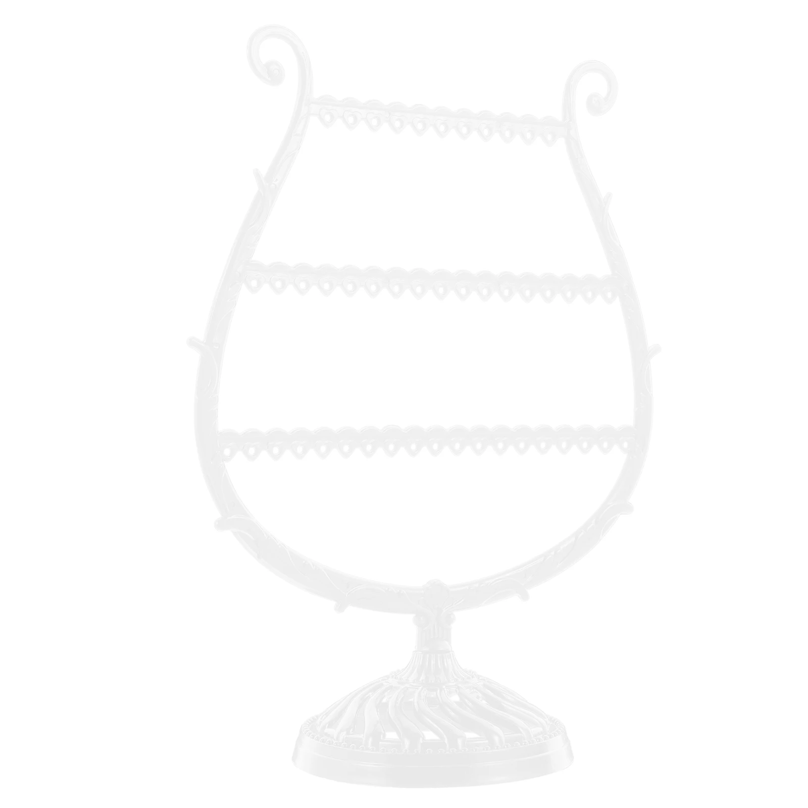 

Jewelry Display Stand White Large Capacity Necklace Earring Storage Tower Rack Organizer Bracelet Holder Accessories Hanger