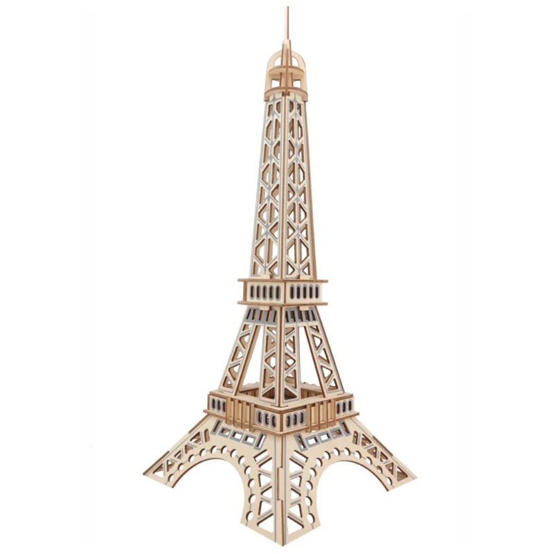 Diy Mainan Model Menara Eiffel 3d Set Puzzle Kayu Puzzle Buatan Tangan Mainan Perakitan Permainan Puzzle Hadiah Anak-anak Dewasa P26