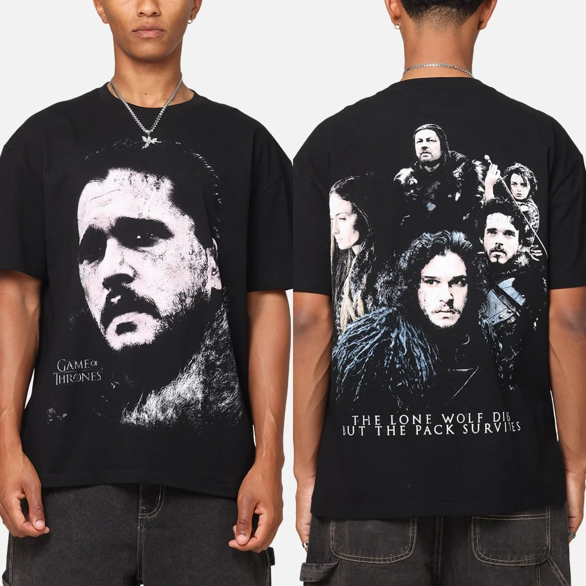 Game of Thrones Jon Snow Vintage Graphic T-Shirt Cotton Men Women Streetwear Tee