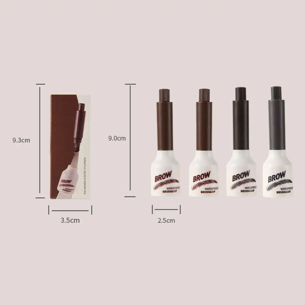 Easy Waterproof Brow Brush Hair-Like Strokes Long Lasting Eyebrow Pencil Quick Drying Multifunctional Usage Instant Brow Brush