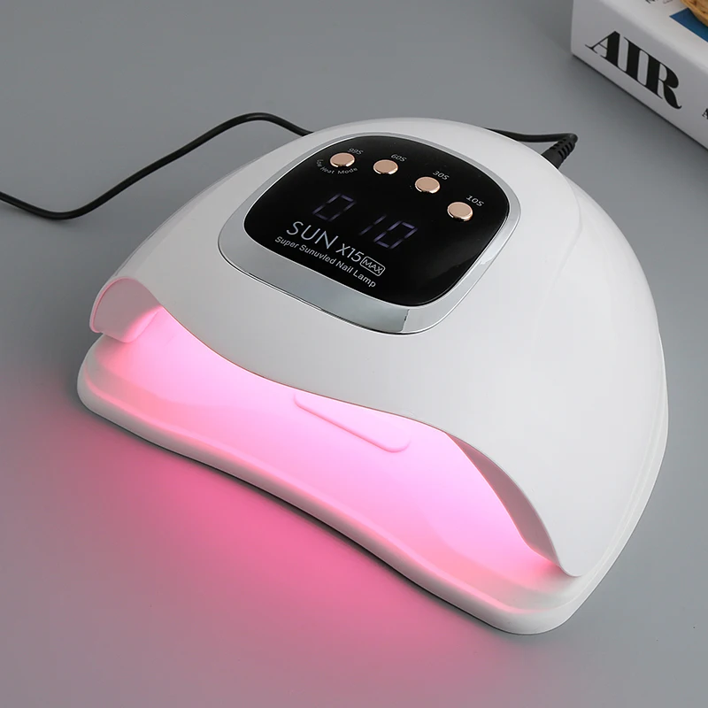 280w sol x15max prego rápido secador uv lâmpada led manicure branco fototerapia máquina 10/30/60/99s temporizador unhas gel polonês ferramentas de luz