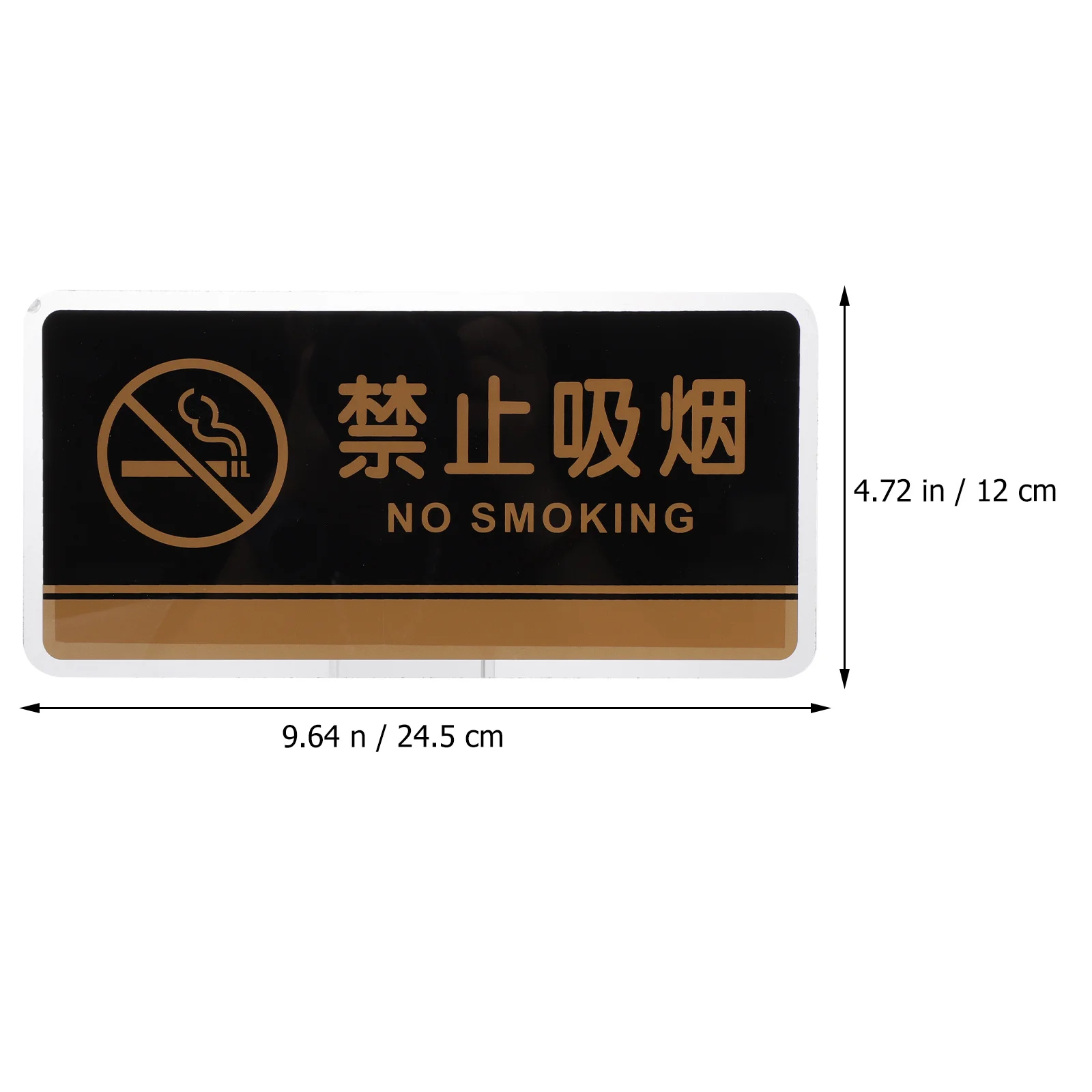2Pcs Rectangular Monitoring Sign Acrylic Warning Board for Store Mall Hotel Public Reminder Sign Wall Mounted Indicating Board