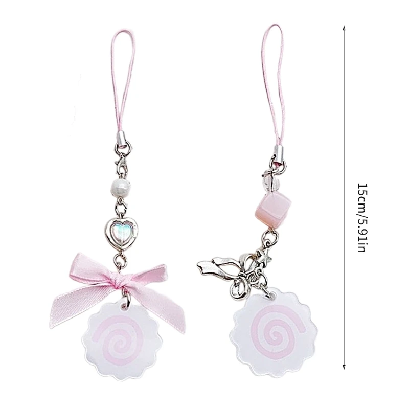 2 Styles Cute Fish Plate Phone Charms Pendant Pink Squid Roll Creative Kawaii Fish Cake Keychain Phone Bag Accessories New