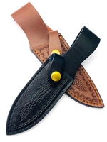 1PCS Folding Tool Sheath Scabbard Outdoor Small Straight Carving Genuine Leather Material Scabbard with Copper Buckle