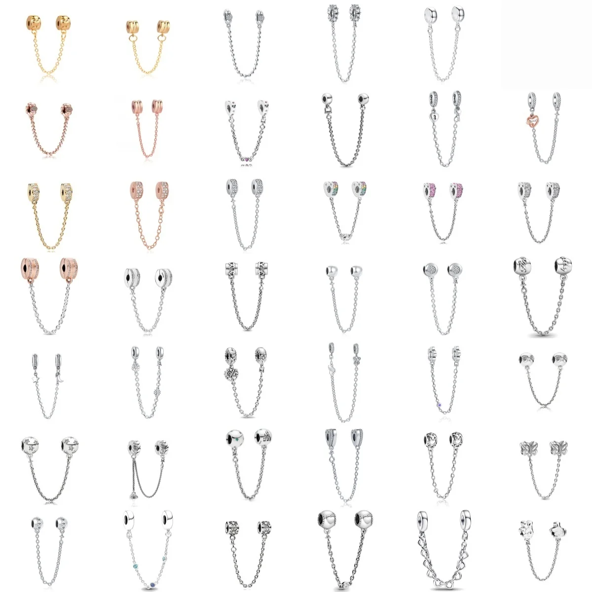 Venda quente 925 borboleta de prata, lua, corrente de segurança de árvore da vida, adequada para pulseiras originais, acessórios diy, joias requintadas