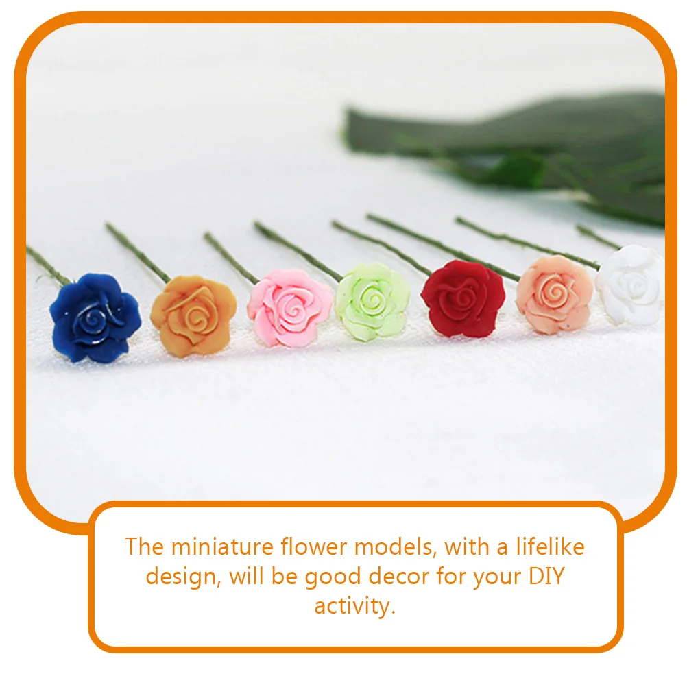 10 Pcs Mini Roses Artificial Petal Tiny Outdoor Toys Flowers Arrangements Decorate