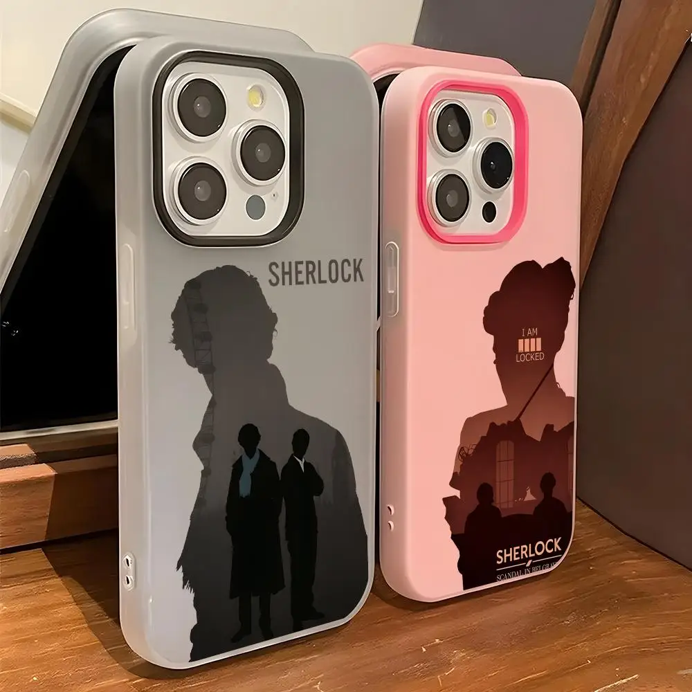 

IP S-Sherlock Phone Case IPhone 17 Air 16 15 14 Plus 13 Pro Max 2 Soft Frosted Candy Transparent Jelly 2-in-1