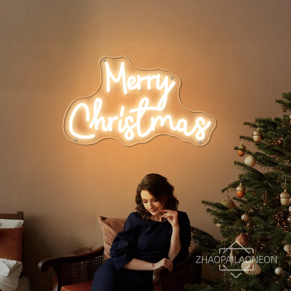 

Merry Christmas Neon Sign Christmas New Year Decoration LED Neon Lights USB Bedroom Party Wall Room Decor Signs Christmas Gifts