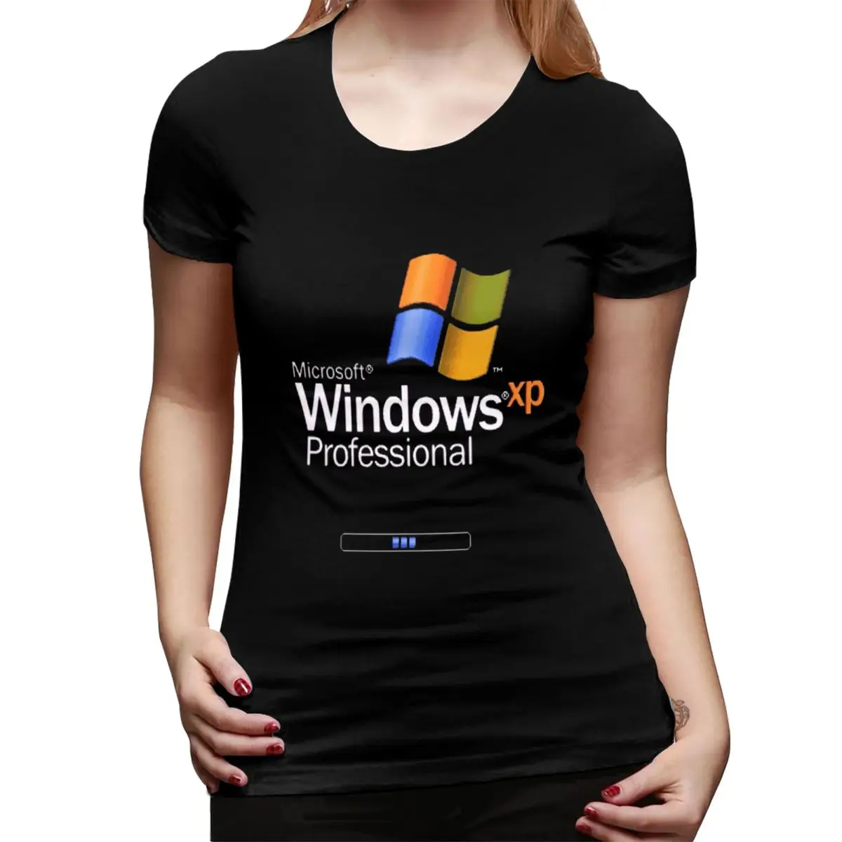 

Windows XP T-Shirt for Women Round Neck Streetwear T Shirts Women's Short Sleeve Summer Clothes Tops