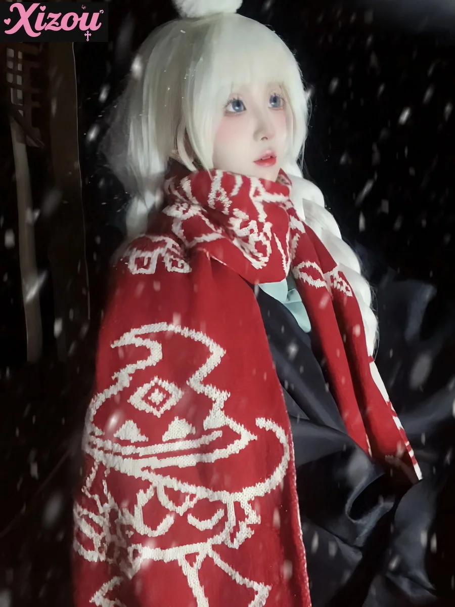 

Japanese two-dimensional cosplay comic show wizard new scarf autumn and winter subculture y2k warm couple versatile scarf women