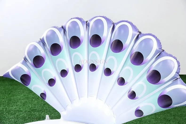 Medium size inflatable peacock floating row for men and women, taking photos of swimming pool lounge chairs, children, water