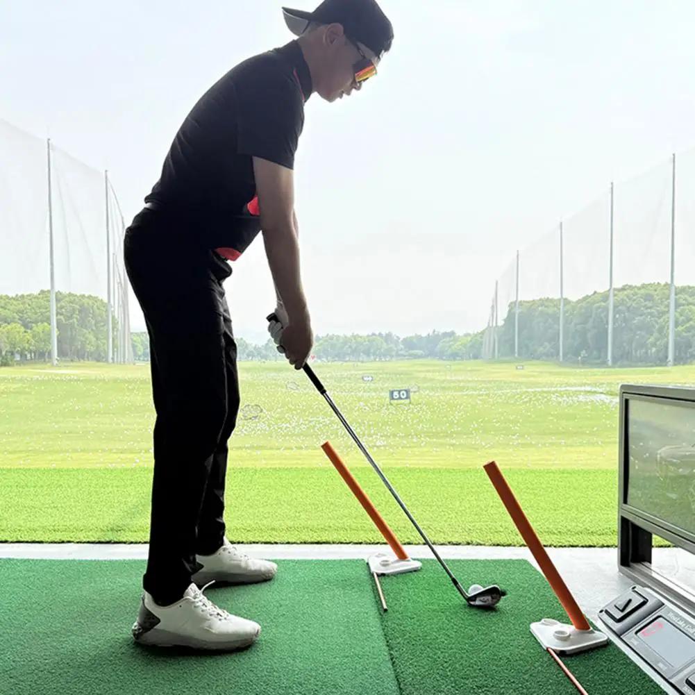 

Golf Swing Flat Triangle Disc Golf Alignment Stick Holder EVA Material Bottom Round Hole Design Golf Training Aid Outdoor Sport