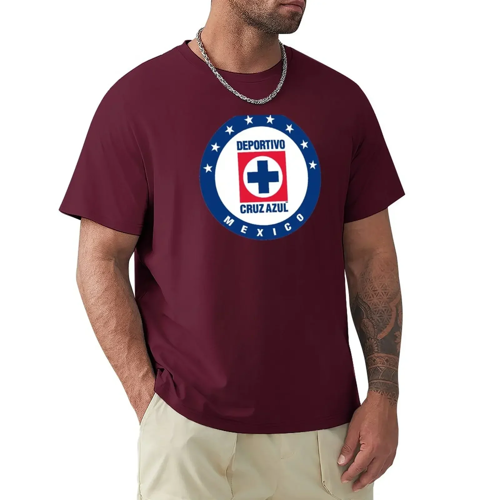 Short Sleeve Tee Mens T Shirts Casual Stylish Cruz Azul T-Shirt Sports Fans Graphic Men Clothing Harajuku Oversized Funny Sumemr