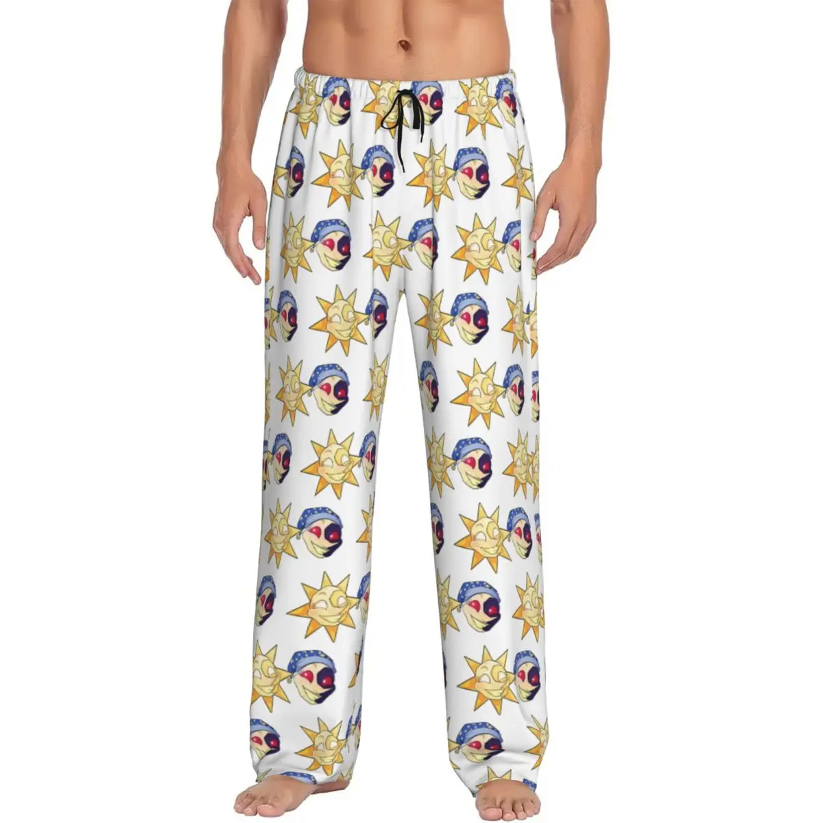 

Изготовленные на заказ пижамные штаны Sun And Moon Fnaf, мужская одежда для сна, штаны для сна с карманами