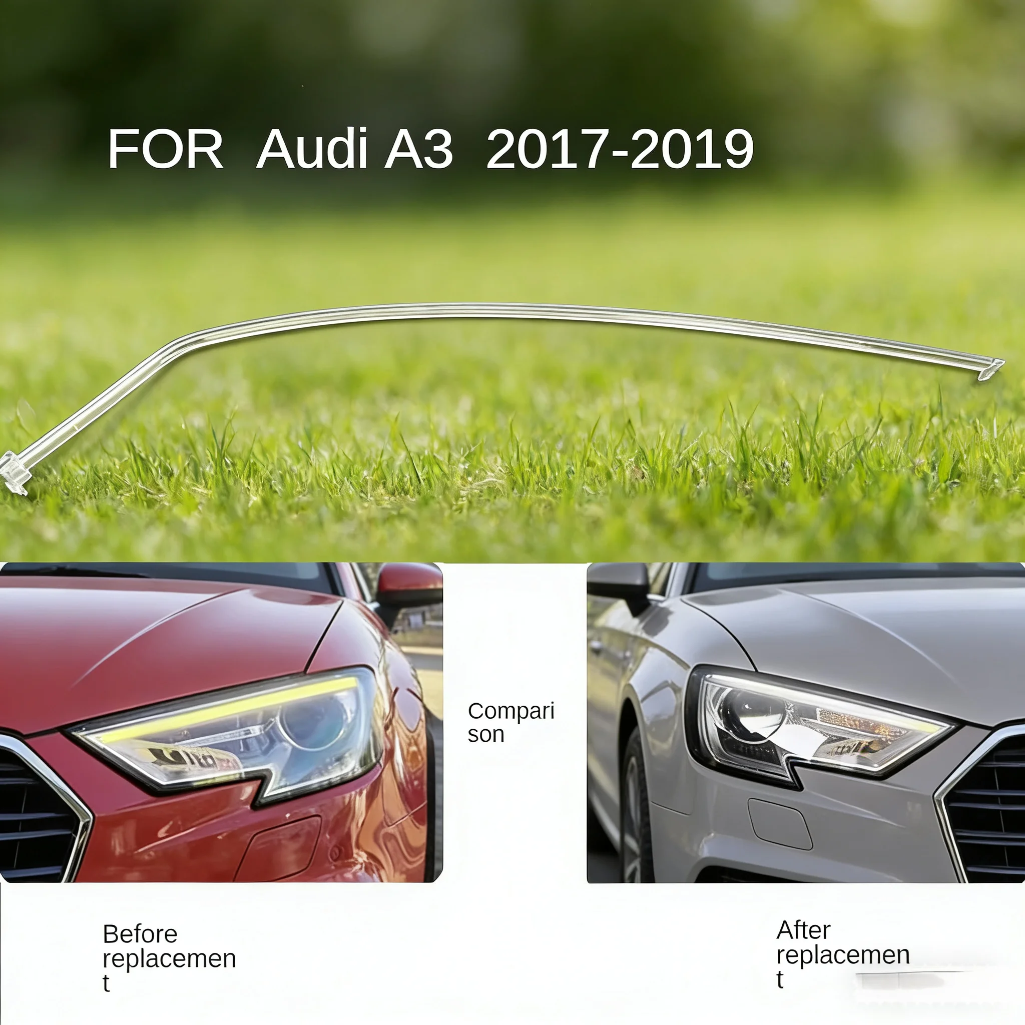 

For AUDI A3 2017-2019 DRL Light guide plate Light guide tube Headlight Daytime Running Light Guide Angel Eye