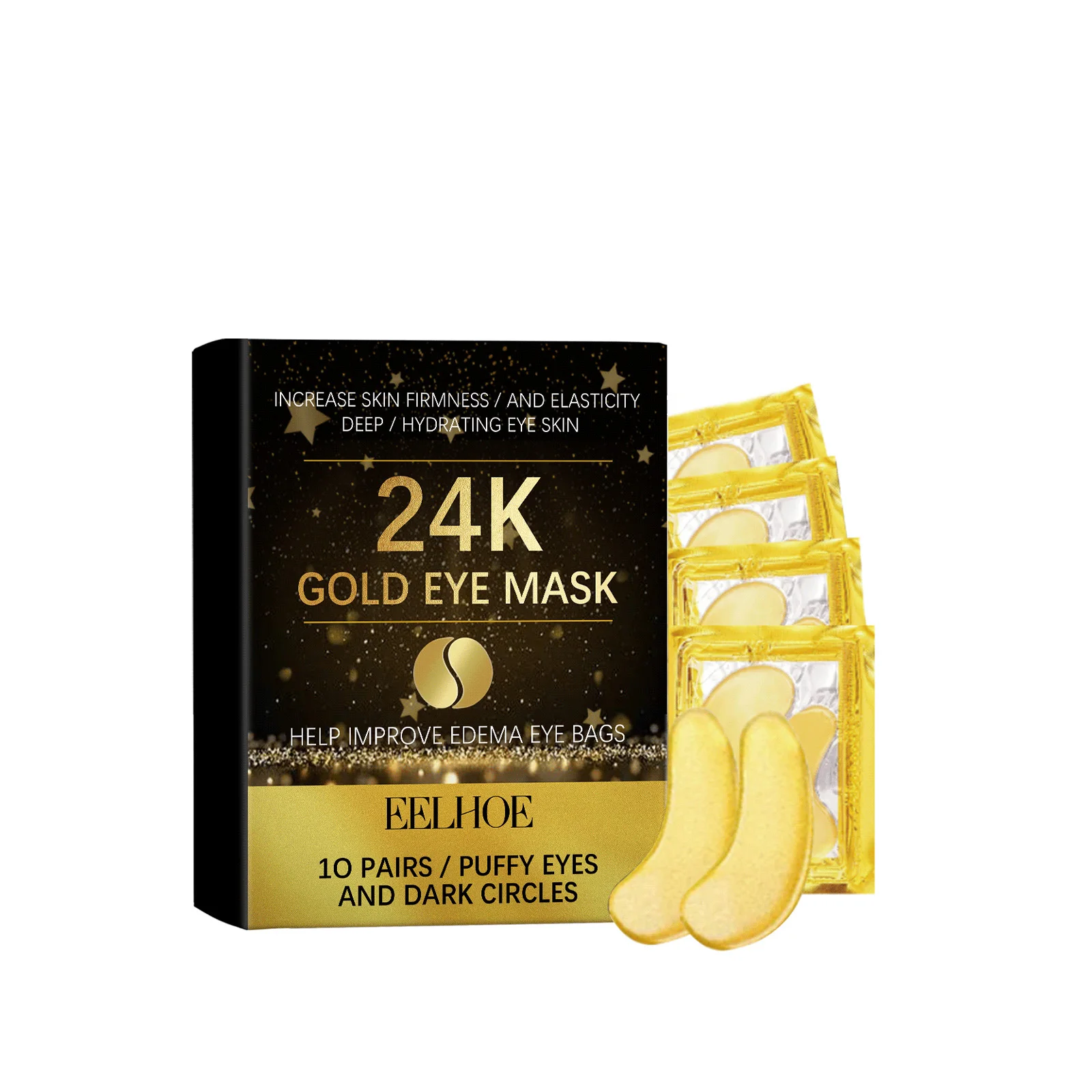 24k Gold Under Eye Patches & Eye Masks-Hydrating & Moisturizing Skin Care for Puffy Eyes & Dark Circles