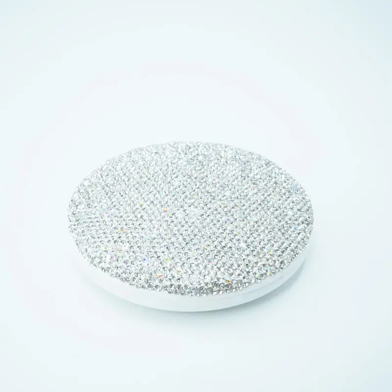 Diamond Studded Makeup Mirror LED With Portable Small Mirror, Fill Light, Student Touch Screen, High Aesthetic Value, Foldable