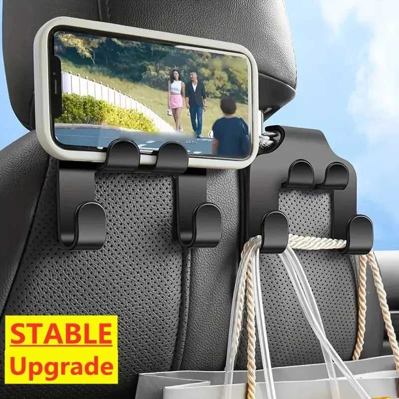 Auto Seat Headrest Hook Storage Hanger Car Vehicle Back Seat Organizer Stand Car Mobile Phone Holder Car Interior Accessories